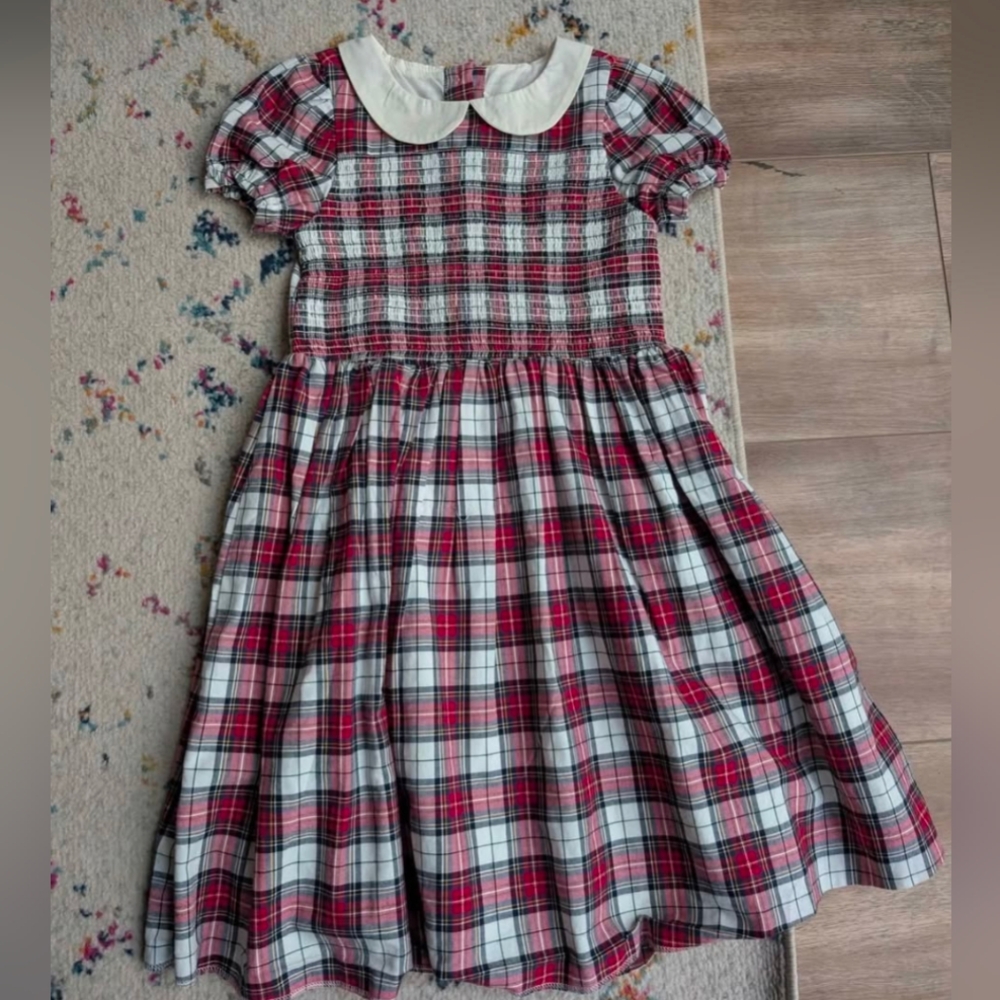 Janie and Jack Girls Dress with Peter Pan Collar